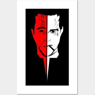 two face different Posters and Art